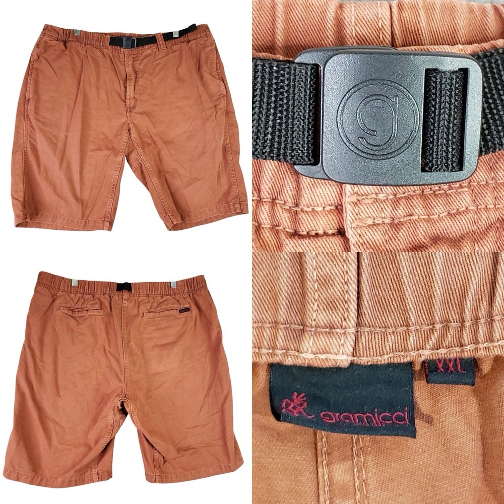 Vintage Gramicci Belted G-Short Cotton Men's Size XXL Orange Cargo Utility